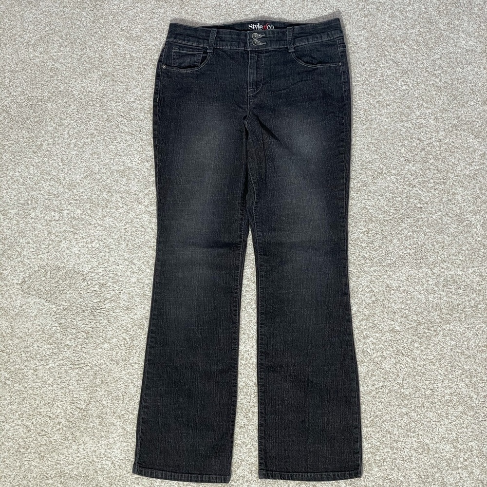 Style & co. Boot Cut Black Jeans, Size 10.